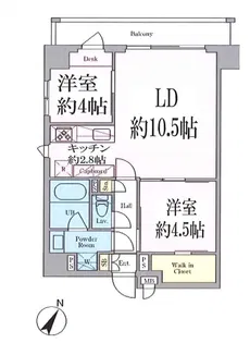 GRAN REST文京茗荷谷【7階】の間取り