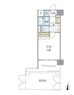 プリヴェール目黒行人坂【1階】の間取り