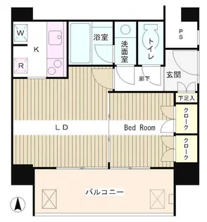 リバー&タワー【4階】の間取り