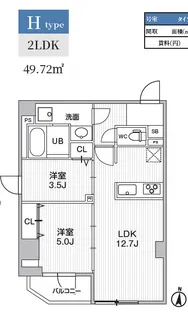 S-RESIDENCE亀戸balm【5階】の間取り