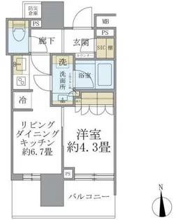 ブリリア秋葉原【6階】の間取り
