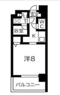 GRAN PASEO門前仲町II【6階】の間取り