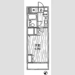 第64シンエイ【204号室】の間取り