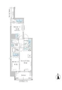 パークアクシス新御徒町East【7階】の間取り