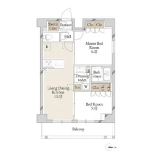 KI-LIGHTKINSHICHO【6階】の間取り