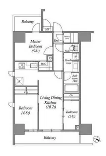 ACP Residence 浅草【8階】の間取り