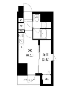 WHARF駒込【7階】の間取り