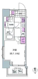 プレジリア東日本橋【7階】の間取り