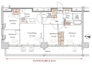 ブランシエスタ木場【8階】の間取り