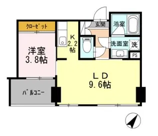 パークフラッツ新宿イーストサイド【4階】の間取り