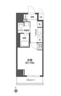ルクレ上野【11階】の間取り