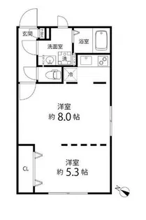 Branche目黒【401号室】の間取り
