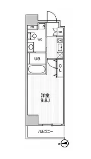 ALTERNA中野【6階】の間取り