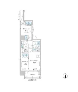 パークアクシス新御徒町East【5階】の間取り
