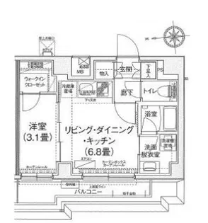 アイルイムーブル浅草【1003号室】の間取り