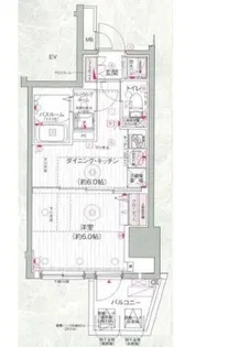 エステムプラザ市谷外濠公園【8F号室】の間取り