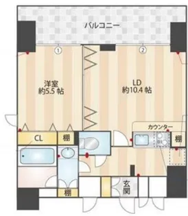 CORVAL東新宿【13階】の間取り