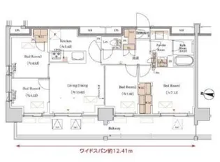 ブランシエスタ木場【4階】の間取り