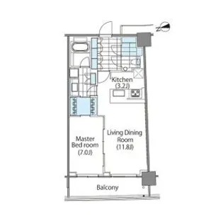 コンフォリア新宿イーストサイドタワー【19階】の間取り
