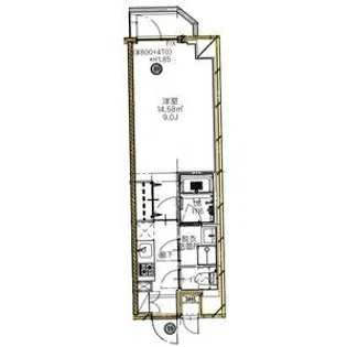 S-RESIDENCE新宿イ-スト【4階】の間取り