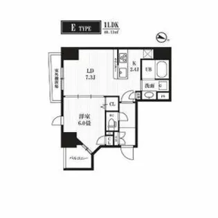 PEAKS神田【4階】の間取り