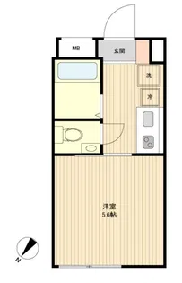 プラクティカル幡ヶ谷【4階】の間取り