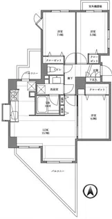 プロスペクト清澄庭園【1階】の間取り