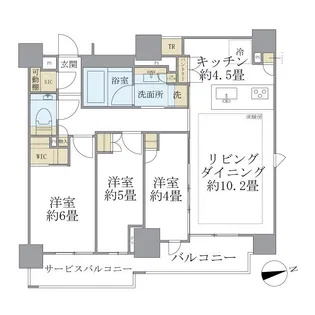 Brillia早稲田鶴巻町【9階】の間取り