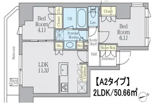クレストコート上野【11階】の間取り