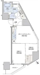 レジディア文京小石川Ⅱ【8階】の間取り