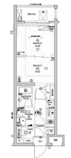 PREMIUM CUBE 東中野【4階】の間取り