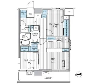 Terra蚕糸の森【11階】の間取り
