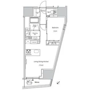 ザ・パークハビオ市ヶ谷ウエスト【2階】の間取り