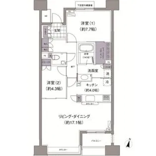 アビティ目黒【4階】の間取り