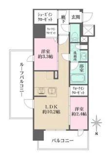 シーズンフラッツ杉並井草【7階】の間取り