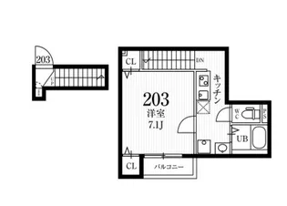 ミハス南行徳ディエス【2階】の間取り
