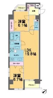 カスタリア入谷【9階】の間取り