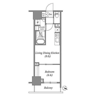 ACP Residence 浅草【3階】の間取り
