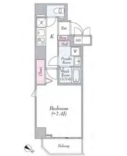 RELUXIA新大橋River Side【2階】の間取り