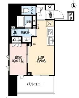 パークホームズ浅草橋【4階】の間取り