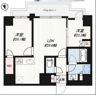 アーバンパーク三ノ輪【9階】の間取り
