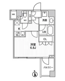 The Residence 神楽坂Ⅱ【4階】の間取り
