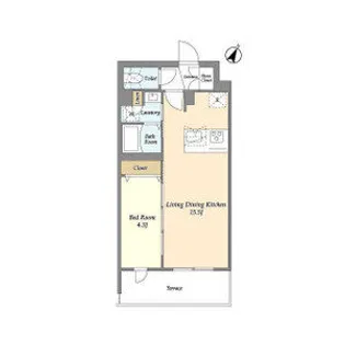 ルネサンスコート祐天寺Terrace【1階】の間取り