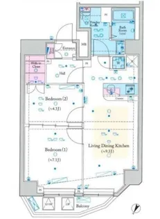 プレール・ドゥーク西巣鴨【13階】の間取り