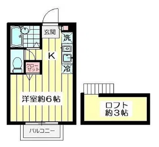 ハイムカミナガ【202号室】の間取り