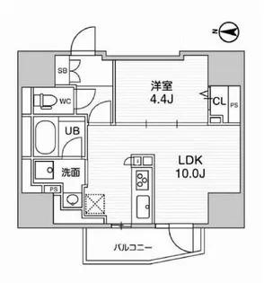 エスタート入谷Ⅰ【4階】の間取り