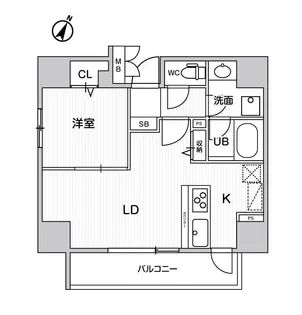 LUNIQ日本橋【4階】の間取り