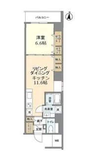 コスモリード東日暮里【6階】の間取り