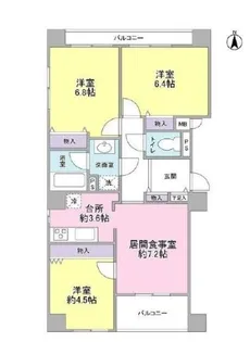 カーサフォルトオアサ【5階】の間取り