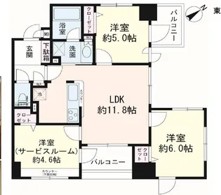 ラ・フォルム池尻大橋【303号室】の間取り